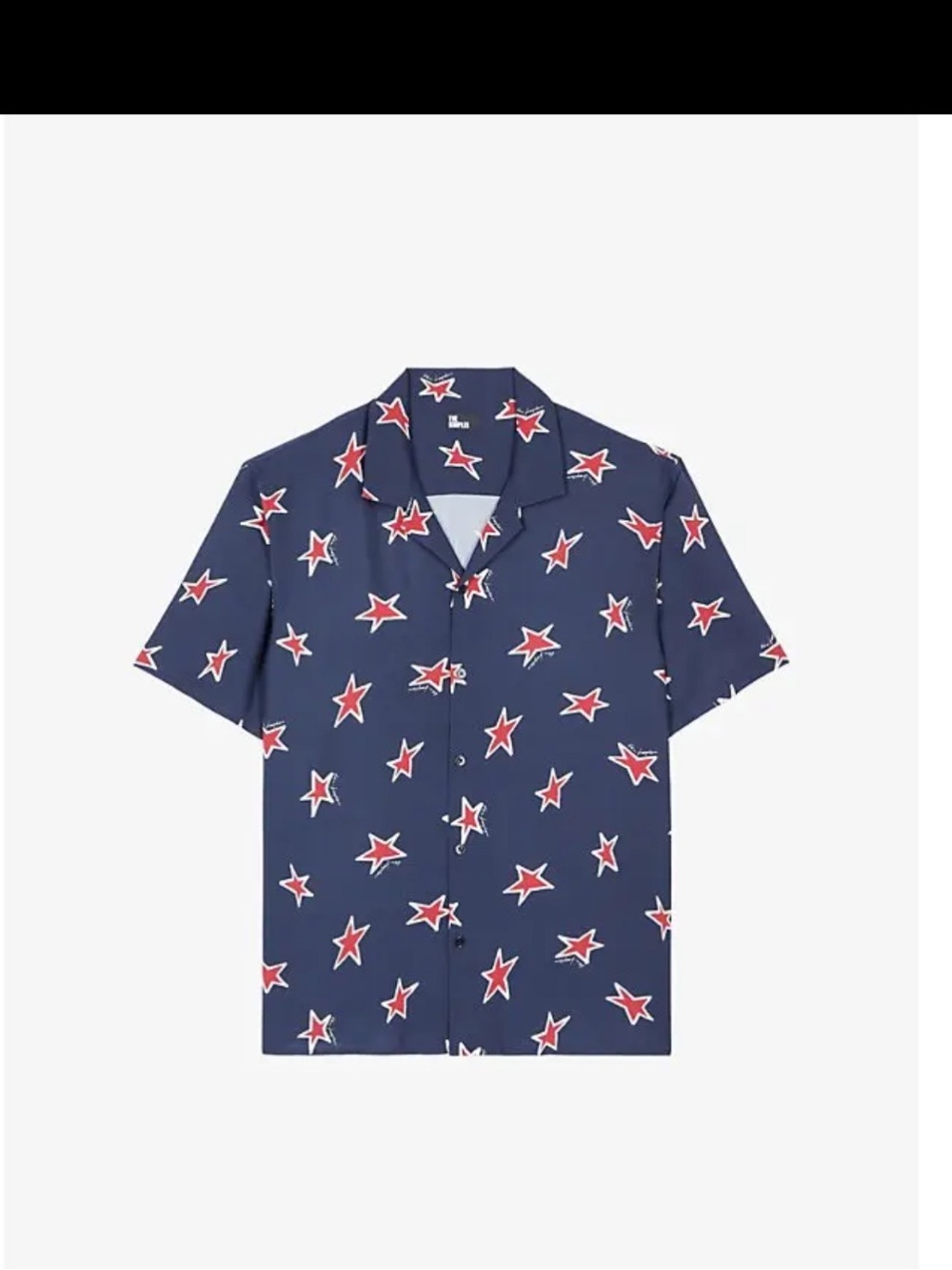 The Kooples Star Print Collar Shirt NWT M Red White Blue Patriotic 4th of July